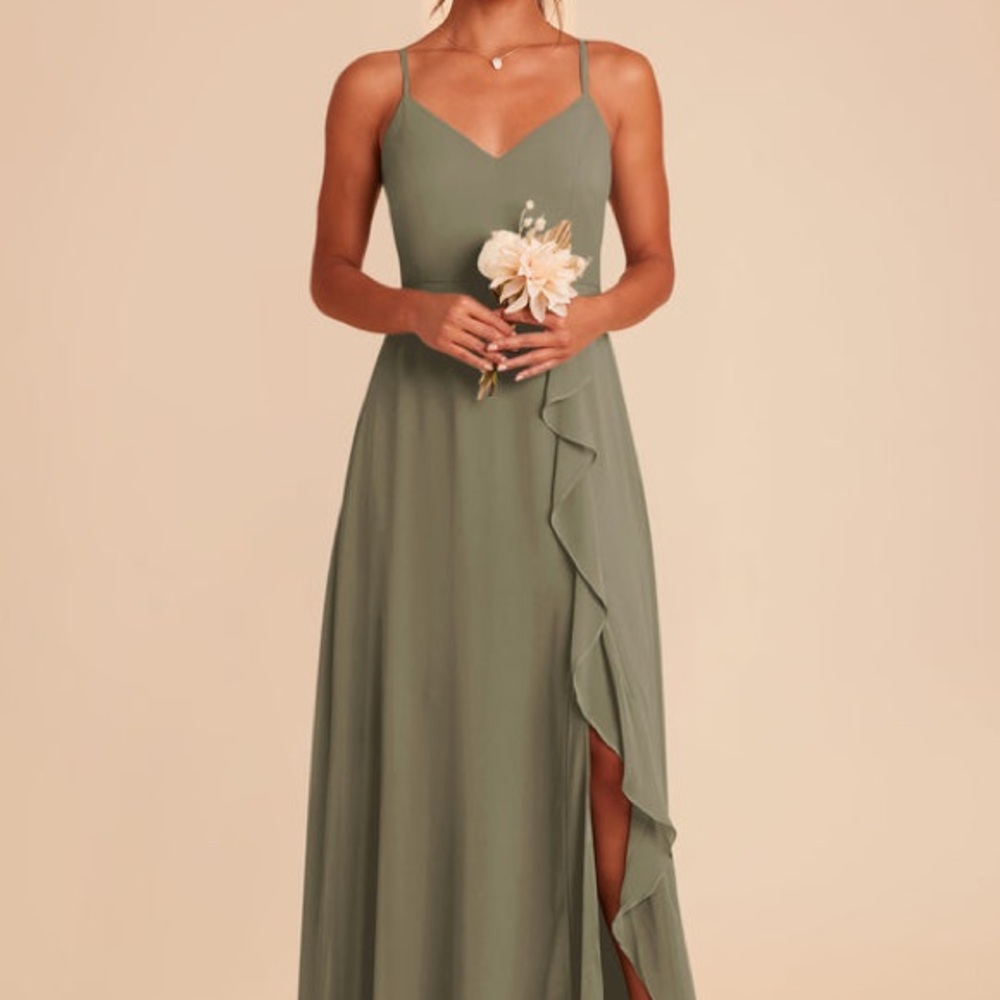 Theresa Chiffon Dress in Thyme from Birdy Grey